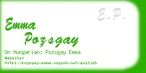 emma pozsgay business card